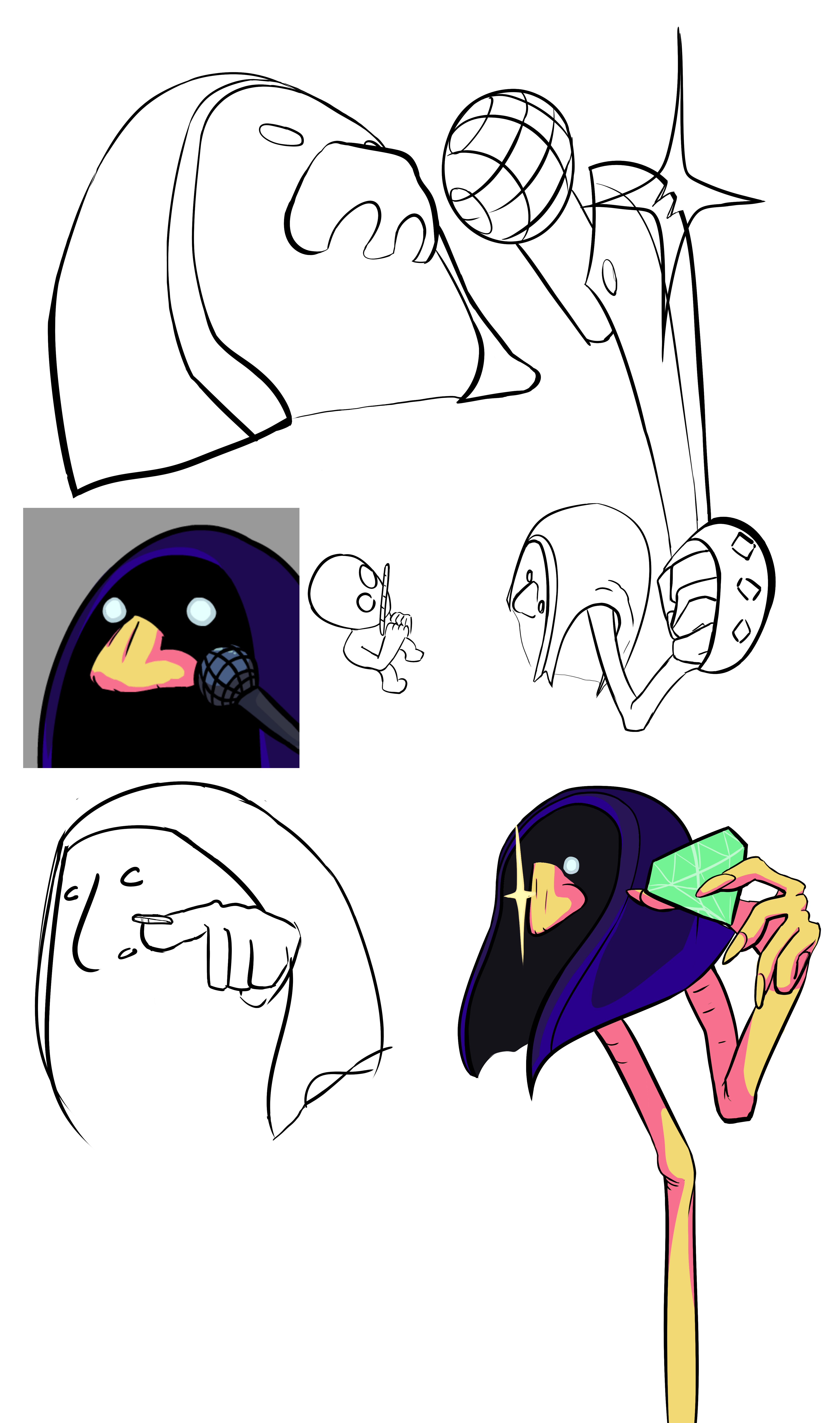 concept art nose sketches